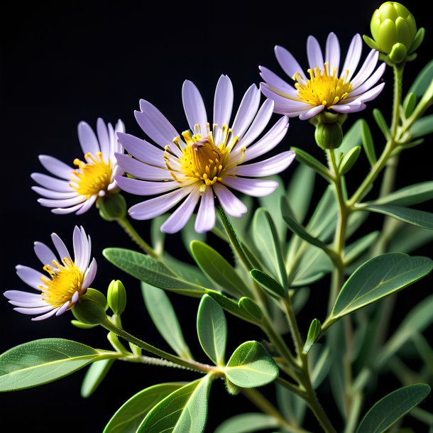 Representación de un aster de aceitunas