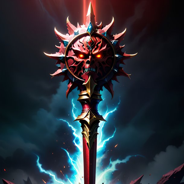 Depiction of a crimson king's spear