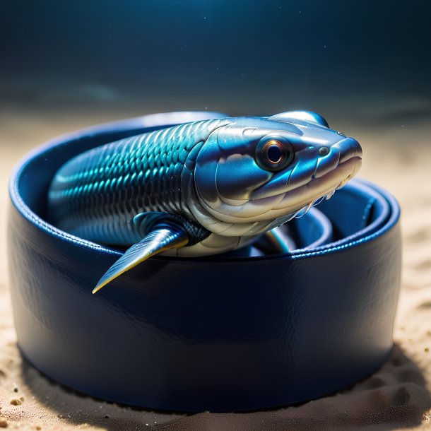 Pic of a eel in a blue belt