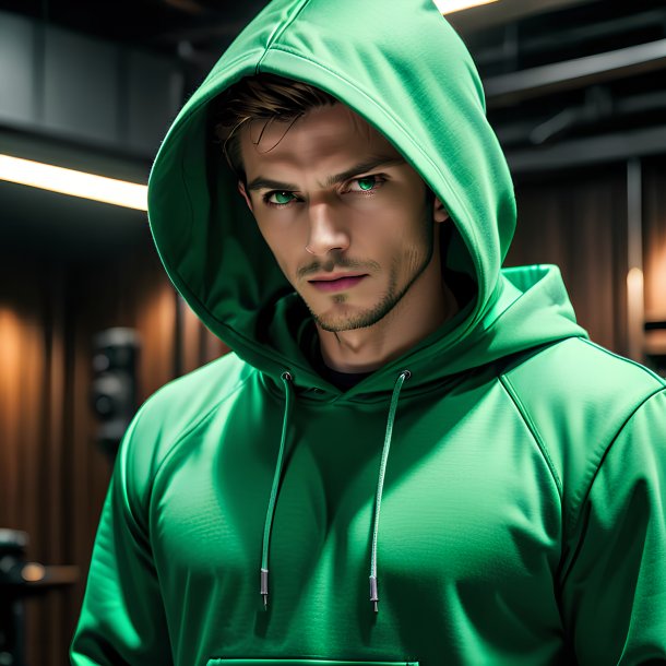 Fotografia de um hoodie verde de ferro