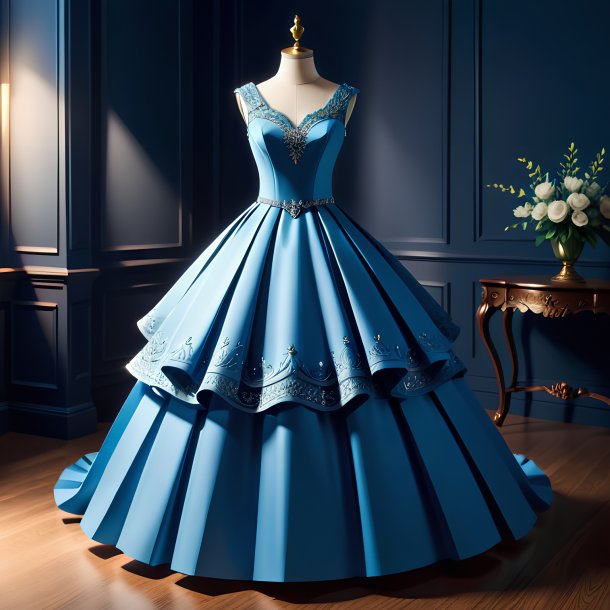 Clipart d'une robe bleue de papier