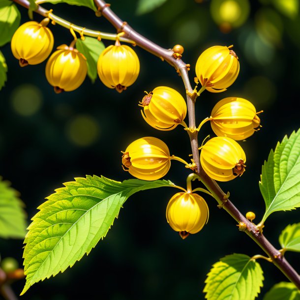 Illustration of a yellow hazel