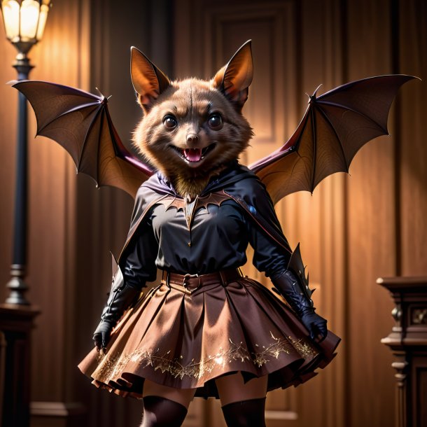 Pic of a bat in a brown skirt