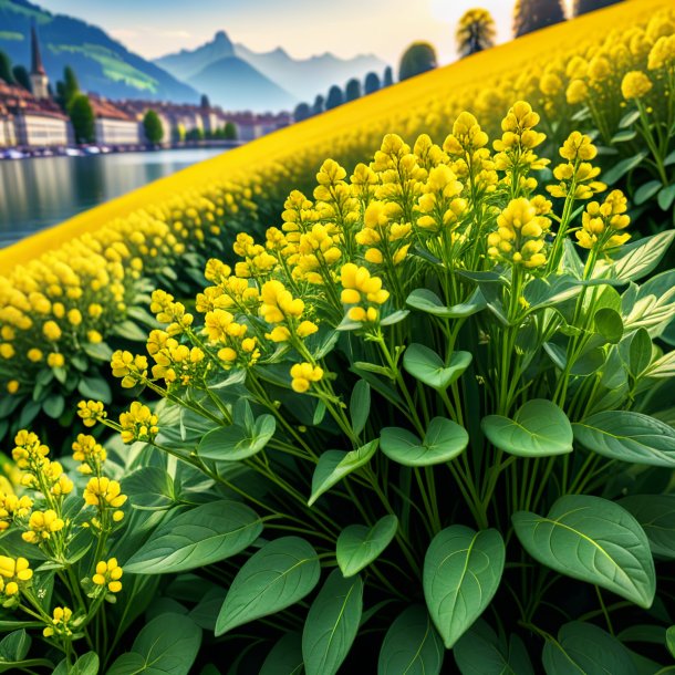 Depicting of a yellow lucerne