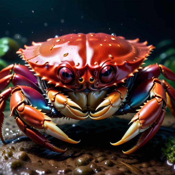 Image of a maroon crying crab