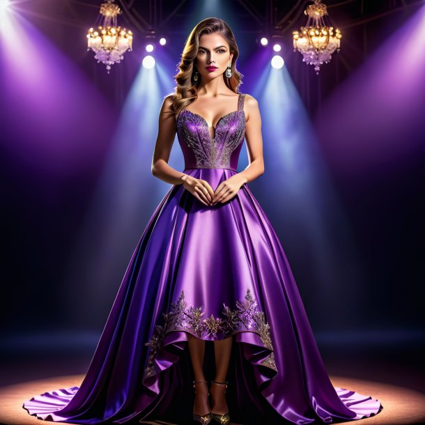 Picture of a purple dress from metal