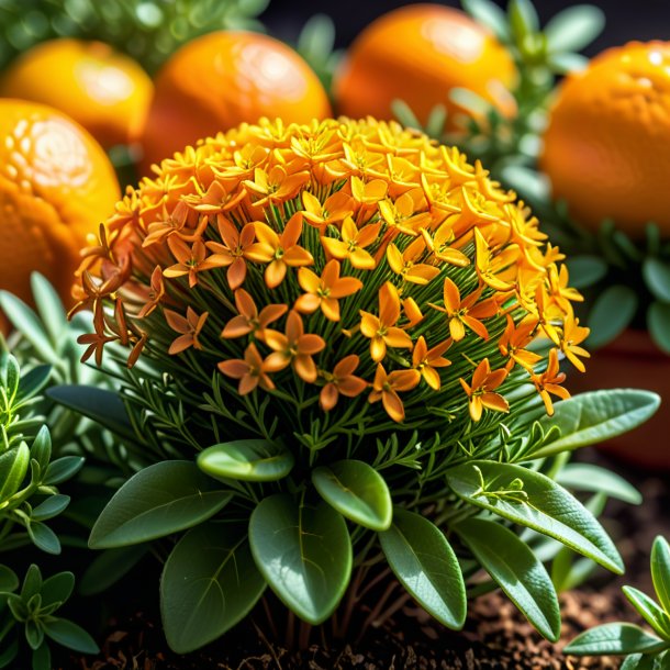 Figura de un tomillo naranja