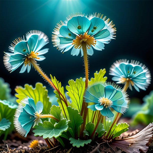 Clipart de um aquamarine coltsfoot