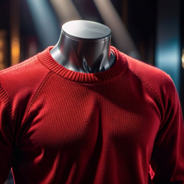 Photo of a red sweater from metal