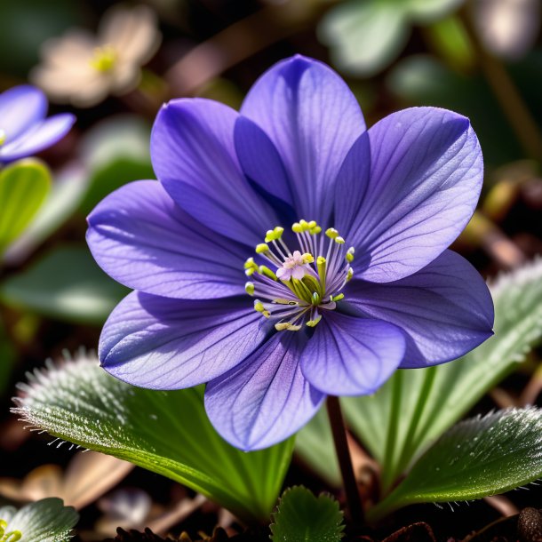 Depiction of a gray hepatica