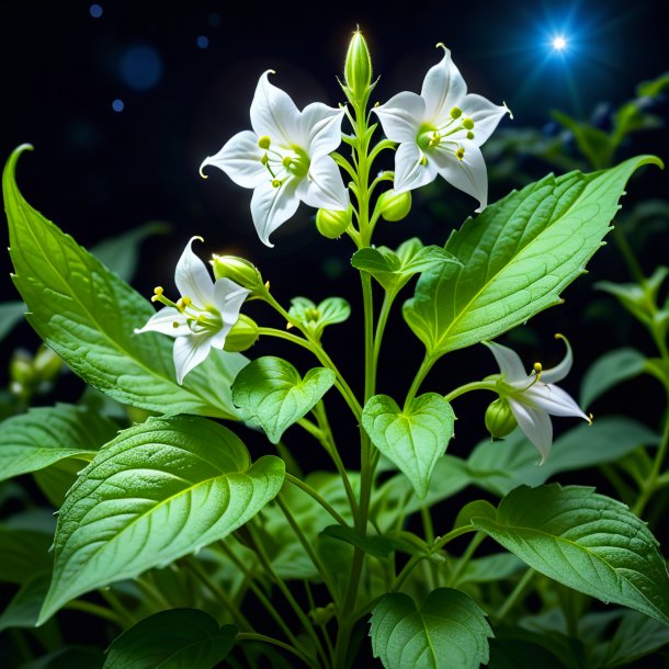 Portrait of a white enchanter's nightshade