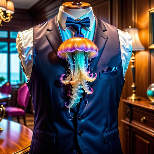 Pic of a jellyfish in a vest in the house