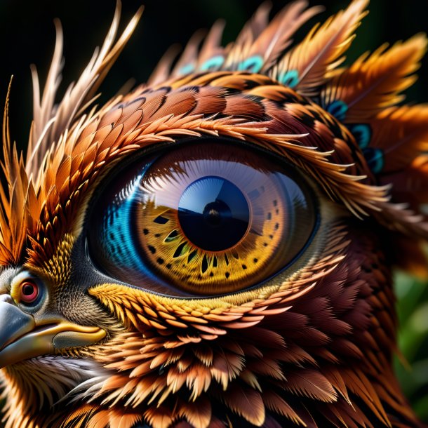 Portrait of a brown pheasant's eye