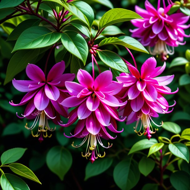 Imagerie d'une syringa fuchsia