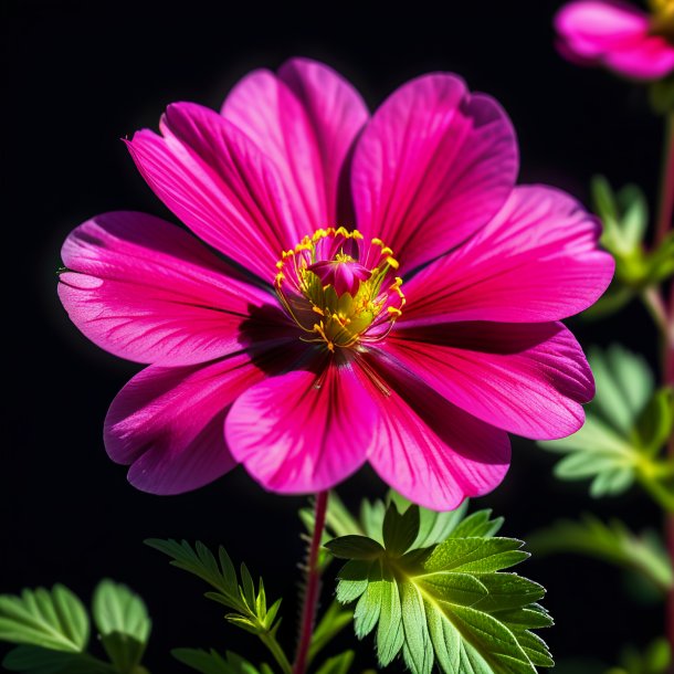 Foto de un cinquefoil fucsia