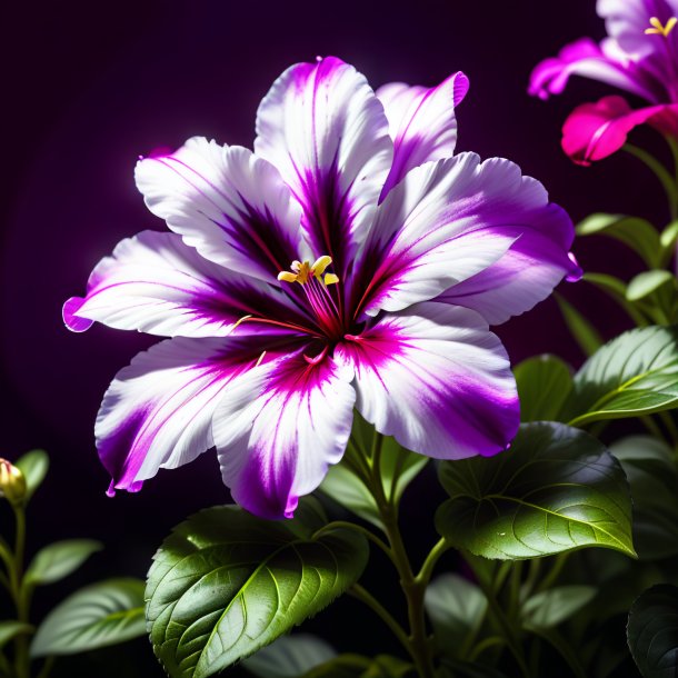 Représentation d'un violet pourpre, blanc