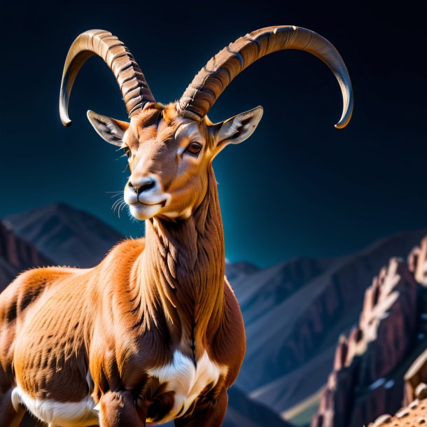 Photo d'un ibex dans une ceinture noire