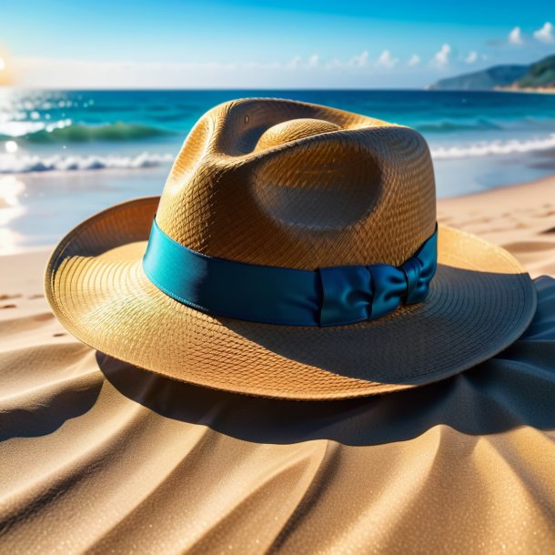 Image d'un mol dans un chapeau sur la plage