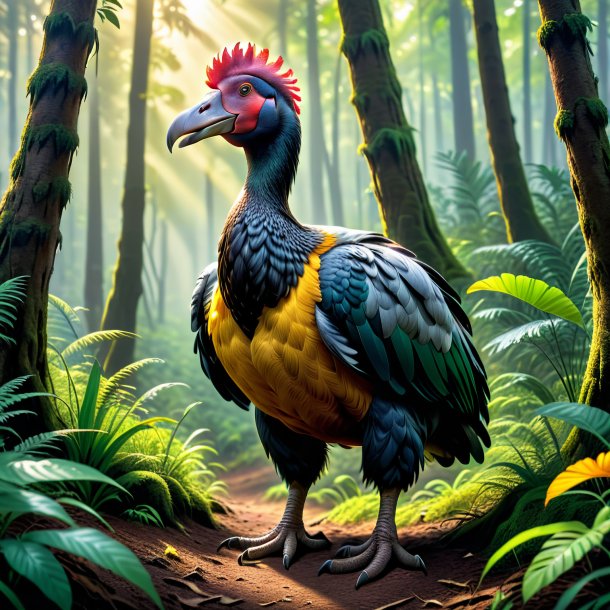 Pic of a dodo in a trousers in the forest