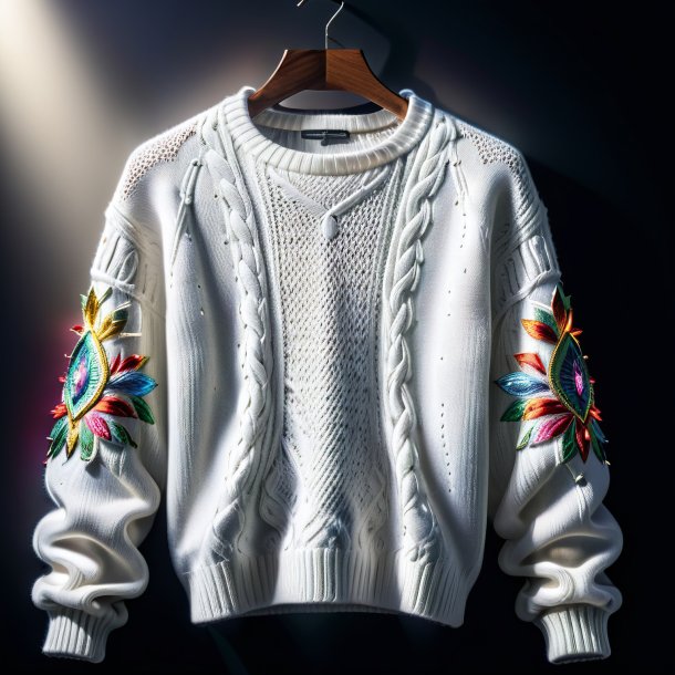 Drawing of a white sweater from metal