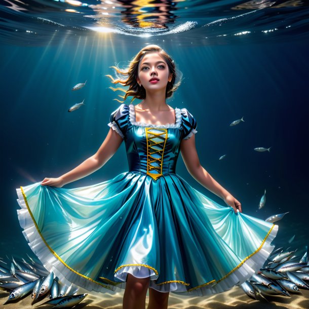 Picture of a sardines in a dress in the water