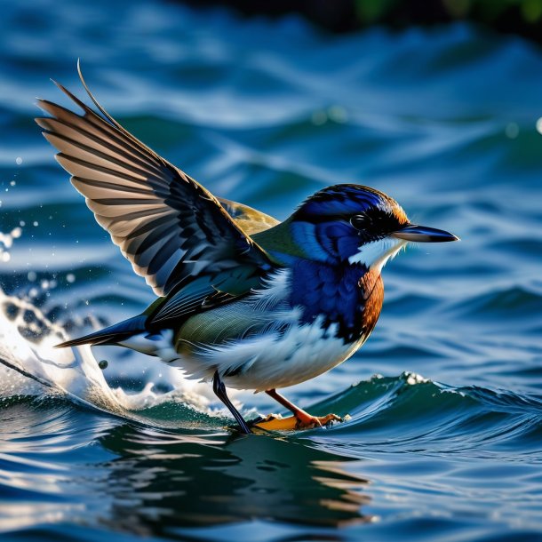 Fotografia de um azul marinho wake-robin