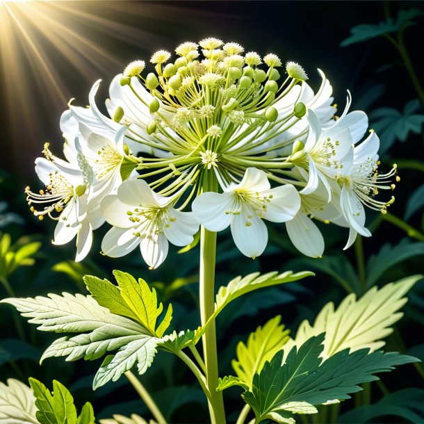 Clipart of a white angelica