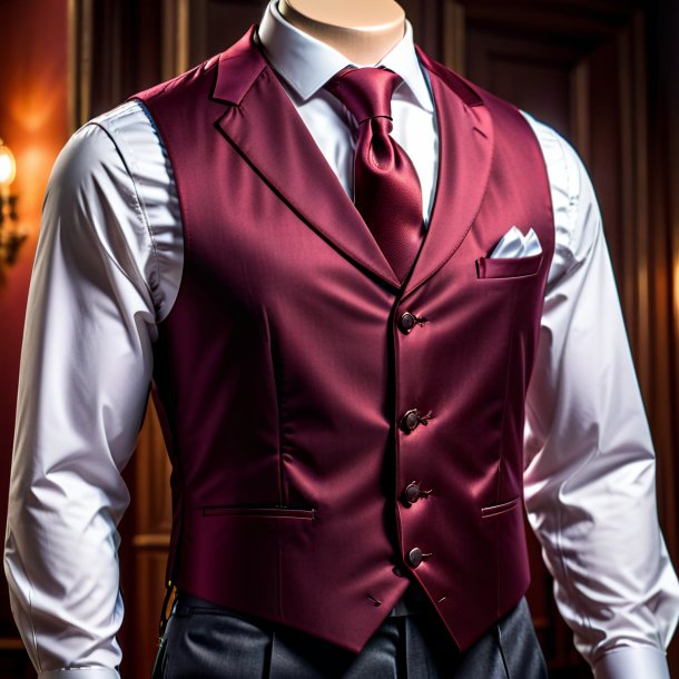 Photo of a maroon vest from iron