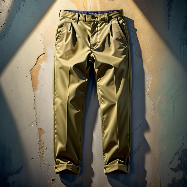 Illustration of a khaki trousers from concrete