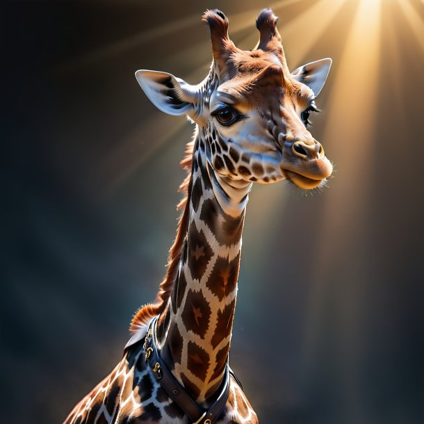 Photo d'une girafe dans une ceinture grise