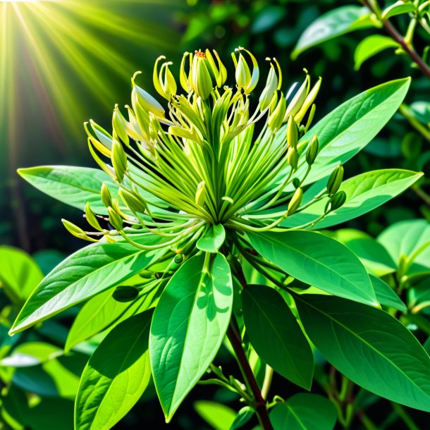 Pic d'une chèvrefeuille verte