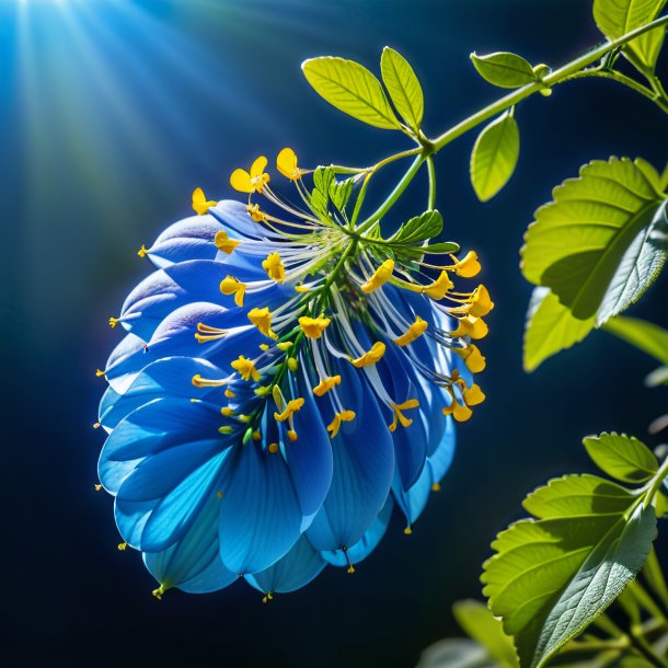 Photographie d'une vessie bleue, senna