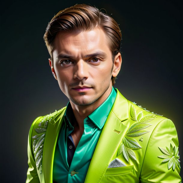 Portrait of a lime jacket from paper