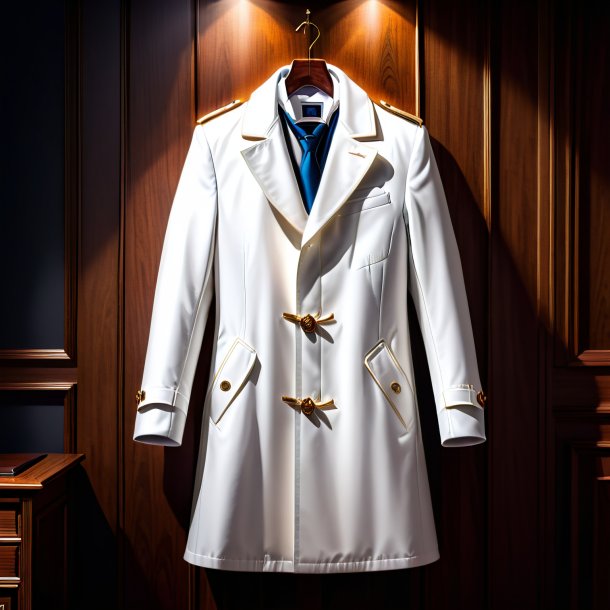 Drawing of a white coat from wood