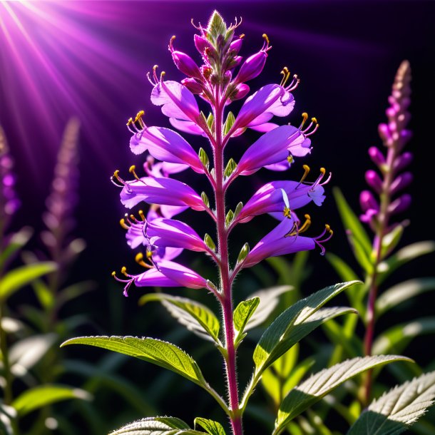 Portrait of a purple willowherb, purple