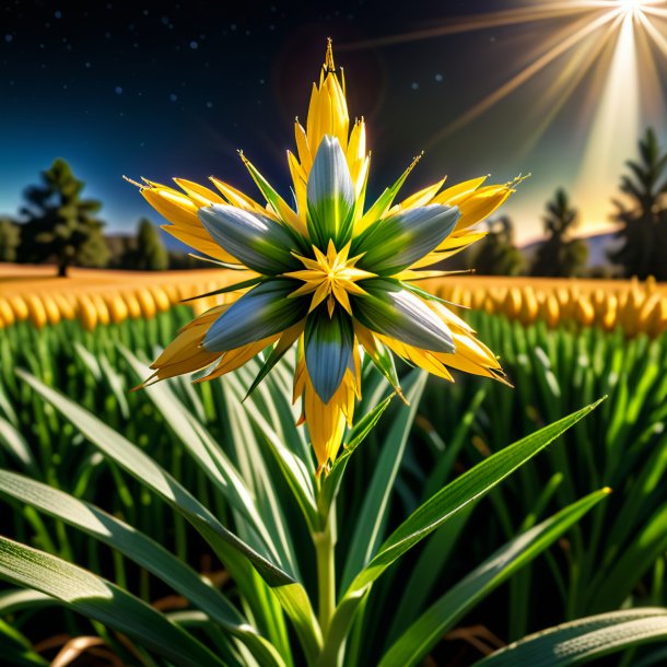 Pic of a wheat star of bethlehem, pyramidal