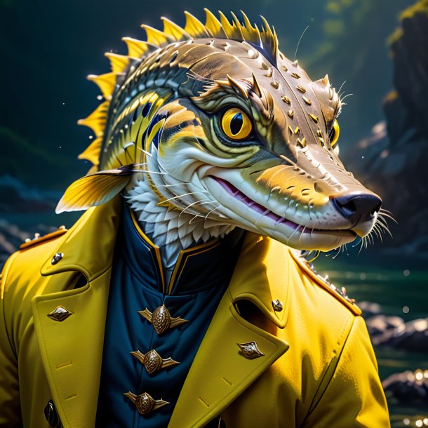 Pic of a pike in a yellow coat