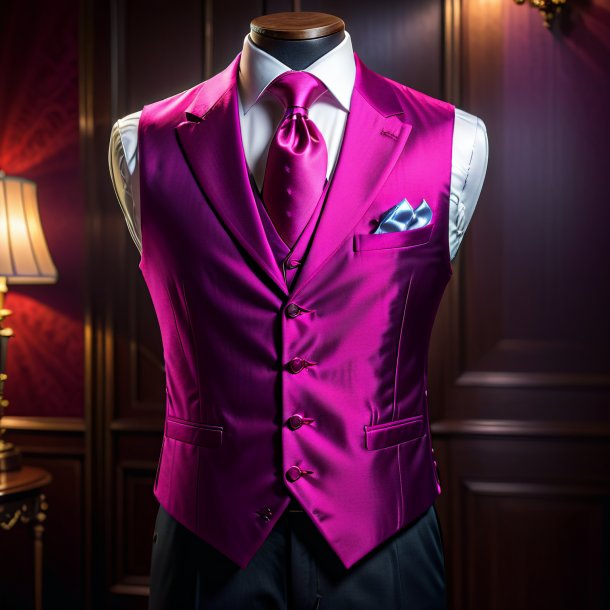 Image of a fuchsia vest from iron