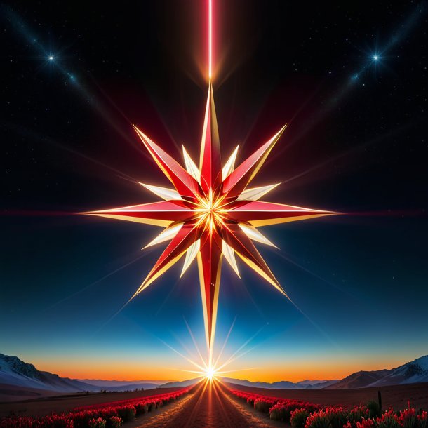 Image of a red star of bethlehem