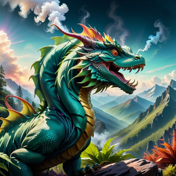 Pic of a smoking of a basilisk in the mountains