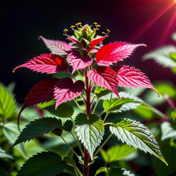 Portrait of a crimson nettle