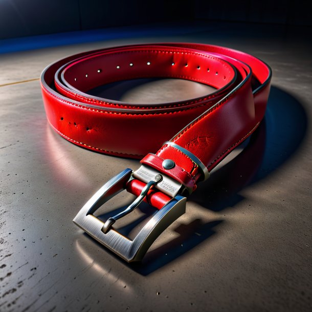 Pic d'une ceinture rouge à partir du béton