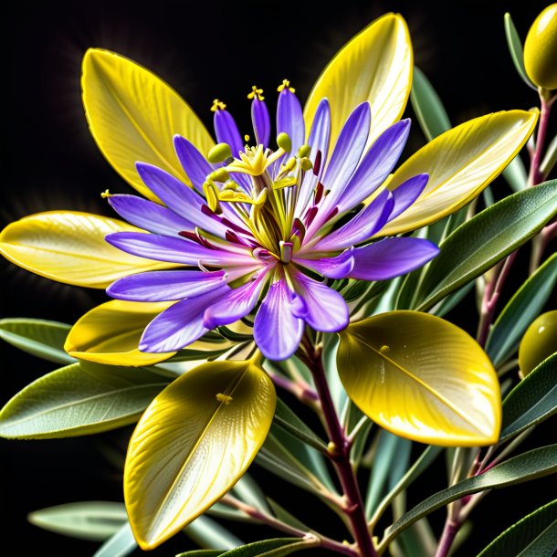 Boceto de una flor de aceituna, mahon's