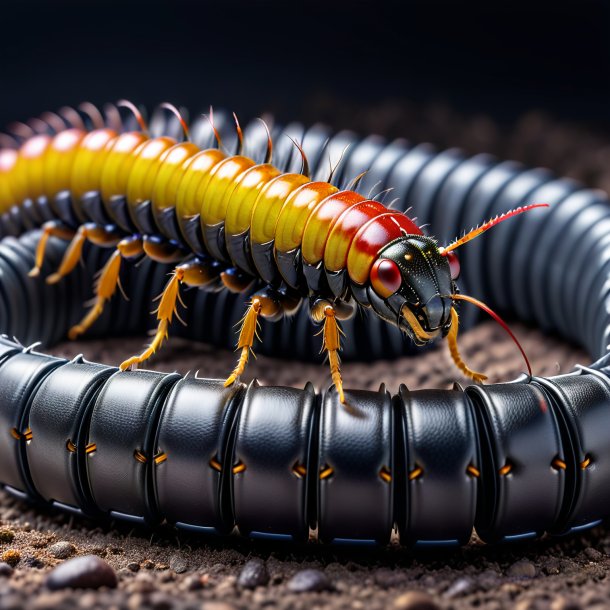 Pic d'un centipede dans une ceinture grise