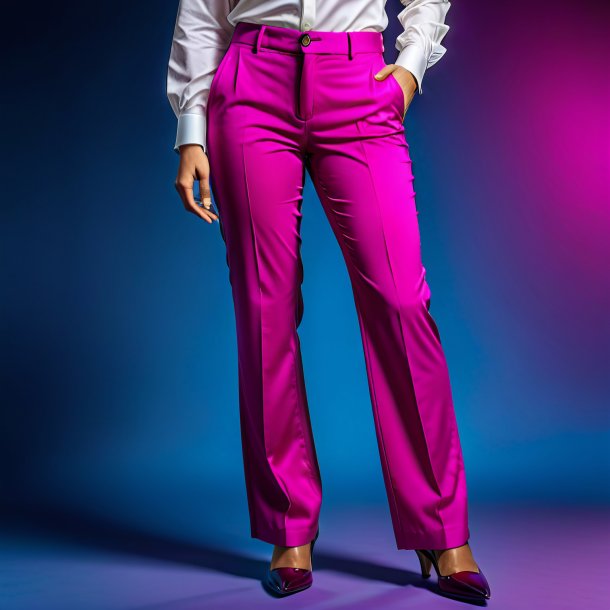 Picture of a magenta trousers from clay