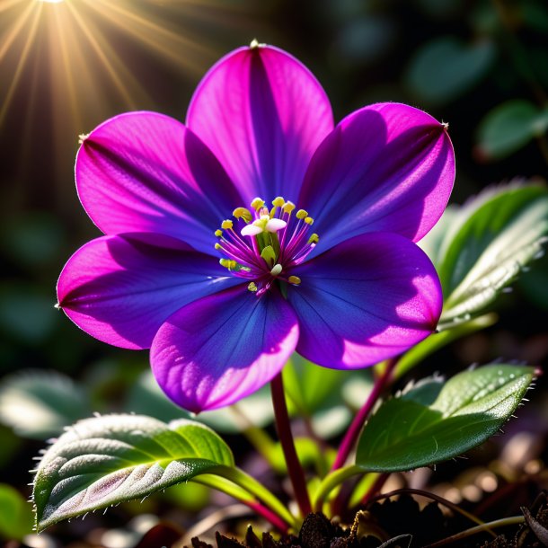 Portrait of a fuchsia hepatica