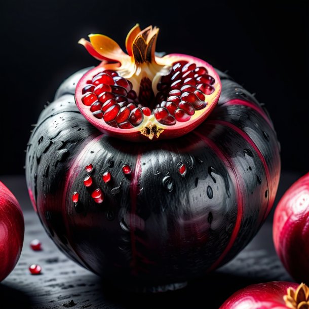 Picture of a charcoal pomegranate