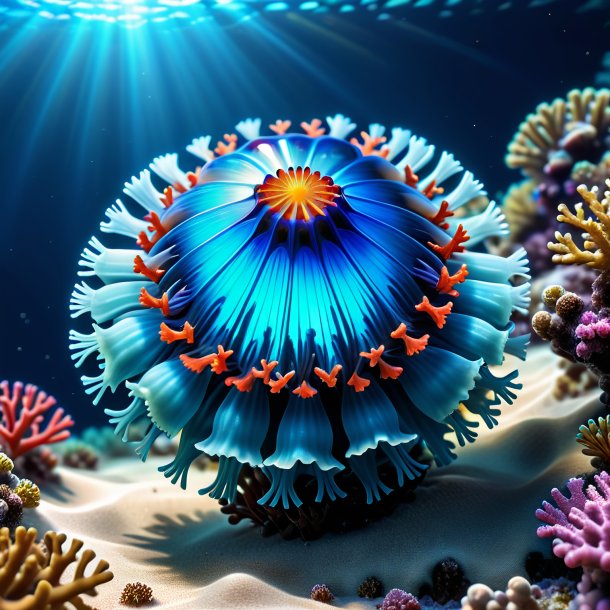 Clipart of a coral bluebottle