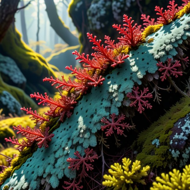 Pic of a maroon lichen