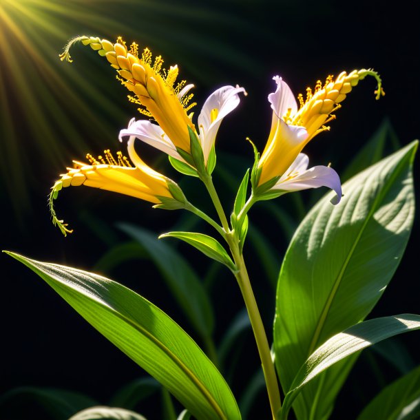 Image d'une fleur de trompette à feuilles de frêne de blé